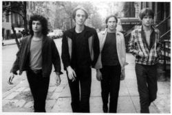 Television, St.Marks Place NYC 1977 L to R: Billy Ficca, Tom Verlaine, Fred Smith, Richard Lloyd
